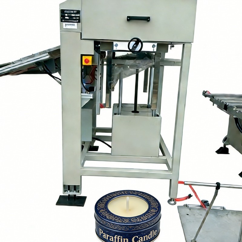 Linka na výrobu kovových krabic na parafínové svíčky