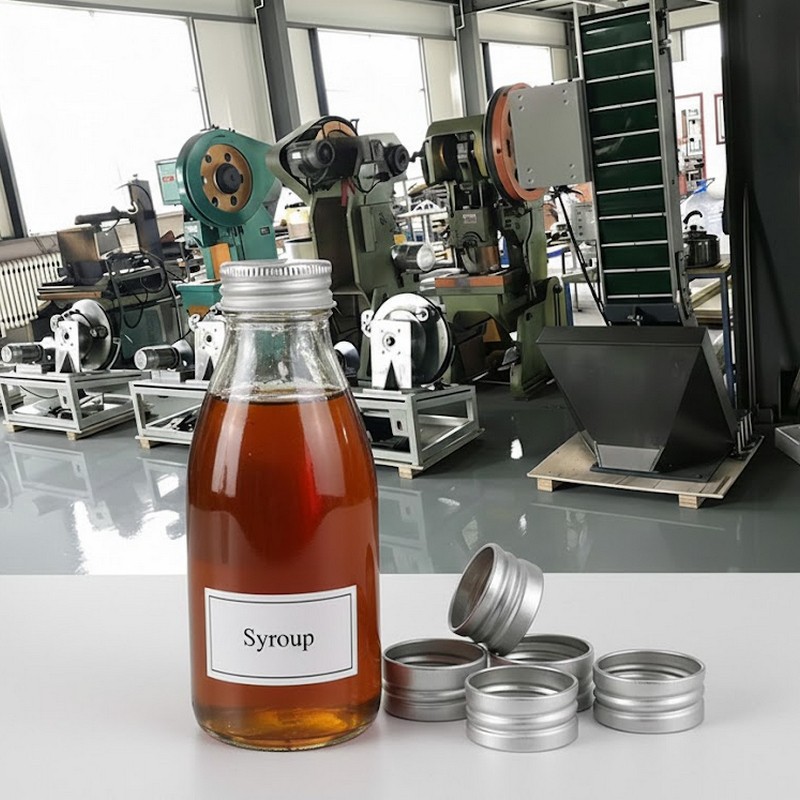 Výrobní linka se závitovým uzávěrem na sirup